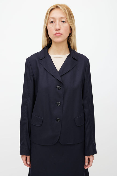 Jil Sander Navy Blazer 
Skirt Set