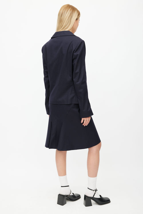 Jil Sander Navy Blazer 
Skirt Set