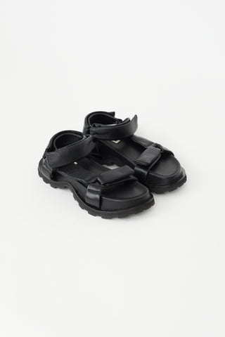 Jil Sander Black Chunky Strappy  Sandal