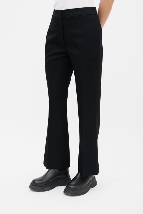 Jil Sander Black Wool Straight Leg Trouser