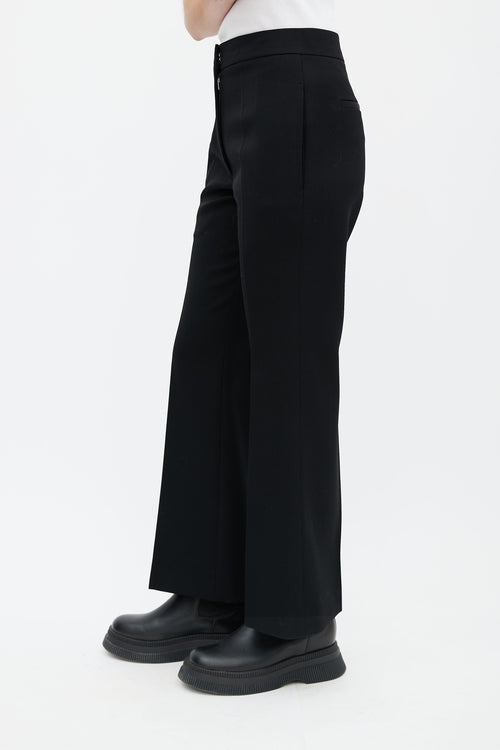 Jil Sander Black Wool Straight Leg Trouser