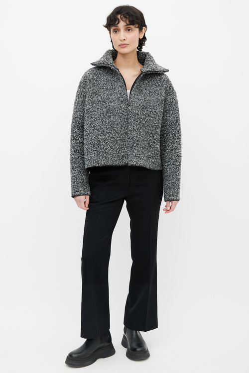 Jil Sander Black Wool Straight Leg Trouser