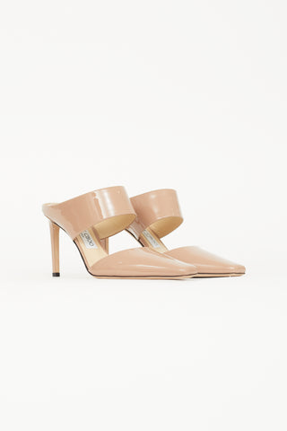 Jimmy Choo Beige Patent Mule