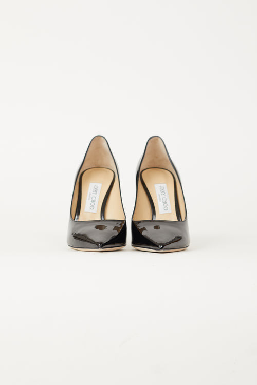 Jimmy Choo Black Patent Leather Love 100 Pump