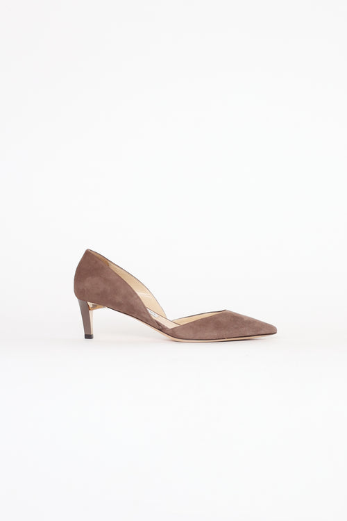 Jimmy Choo Brown Suede D
Orsay Pump