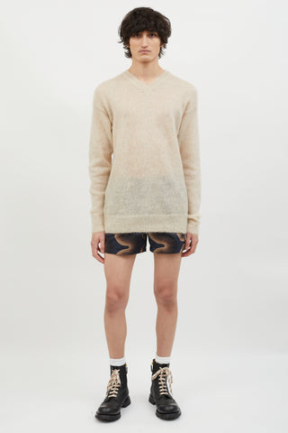 Joseph Cream V-Neck Knit Sweater