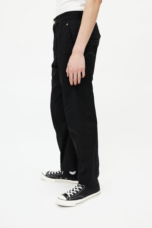 Junya Watanabe X Levi
s Black Nylon Straight Leg Pant