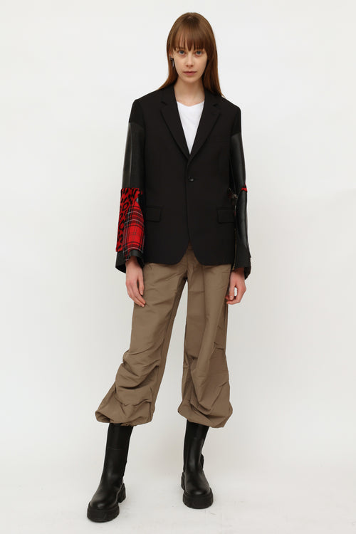 Junya Watanabe 2017 Black Multi Patch Bell Sleeve Blazer