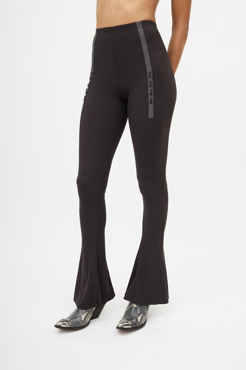 Brown Flared Hook Legging