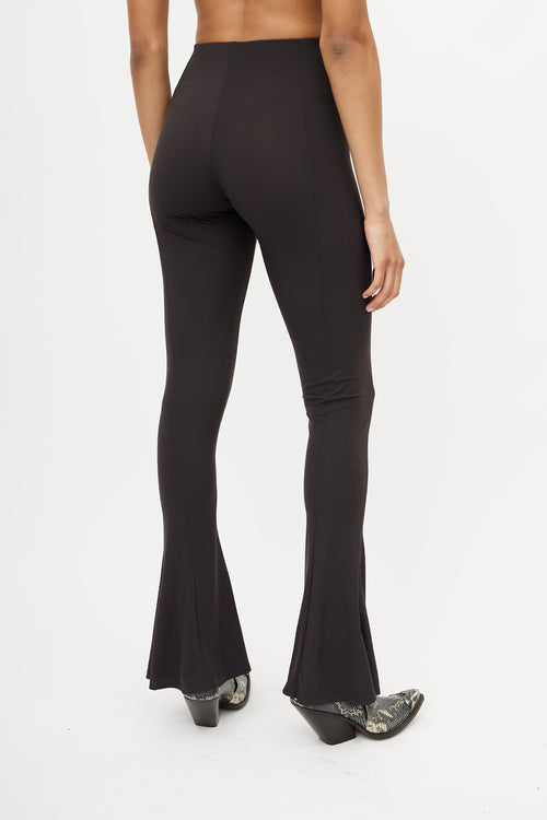 Brown Flared Hook Legging