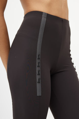 Brown Flared Hook Legging