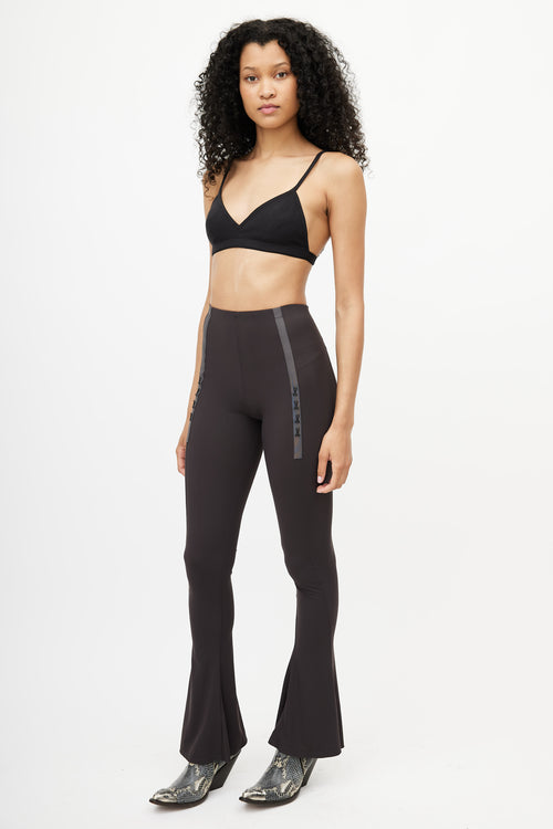 Brown Flared Hook Legging