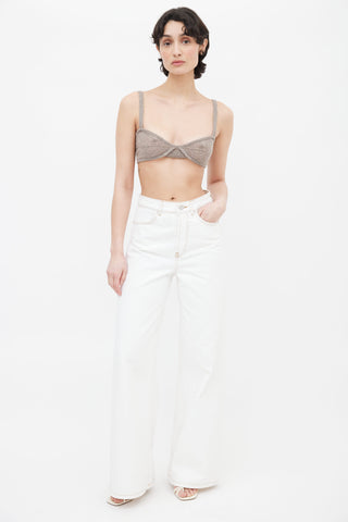 Khaite Beige Eda Cashmere Knit Bralette