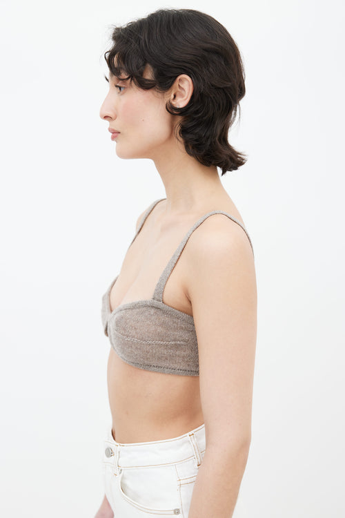 Khaite Beige Eda Cashmere Knit Bralette