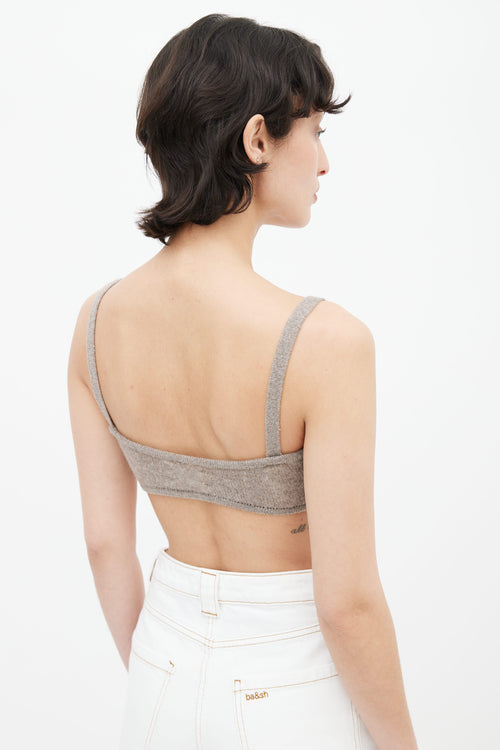 Khaite Beige Eda Cashmere Knit Bralette