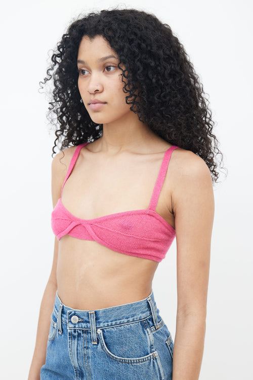 Khaite Pink Cashmere Eda Bralette