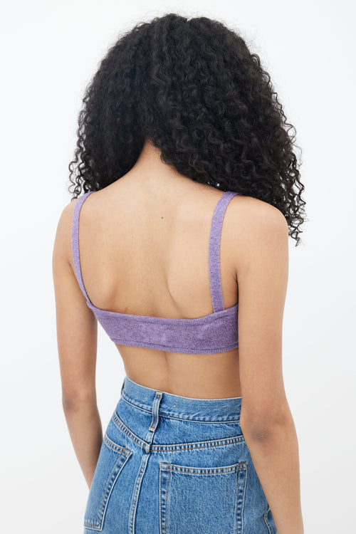 Khaite Purple Cashmere Eda Bralette