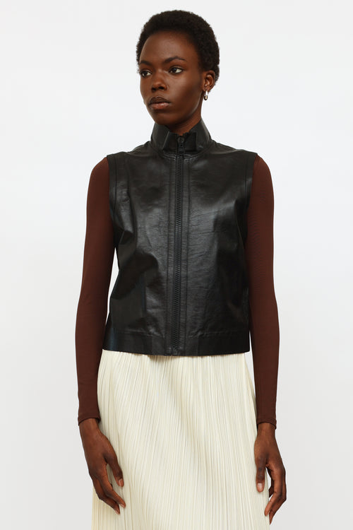 Louis Vuitton Black Leather Vest