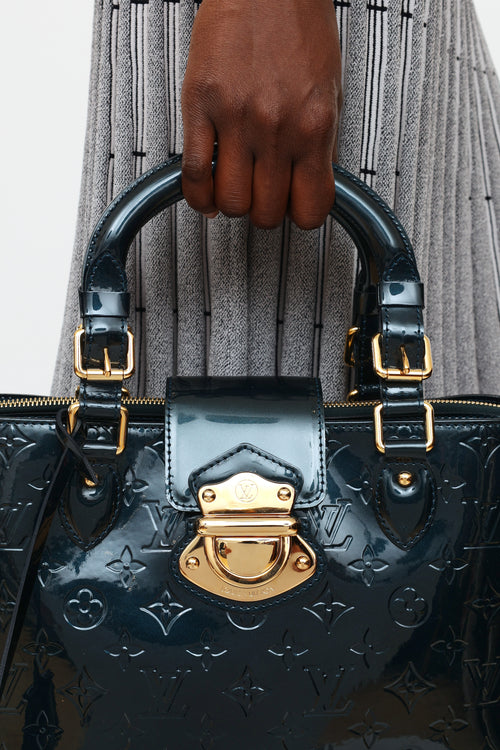 LV Bleu Nuit Vernis Melrose Avenue Bag