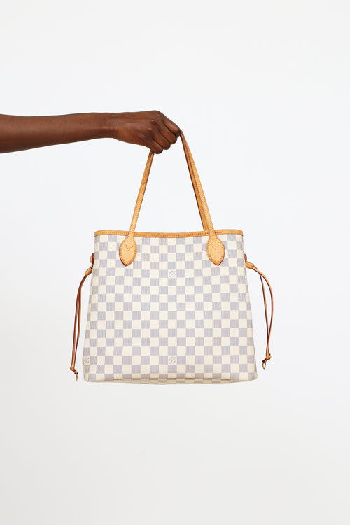 Louis Vuitton Damier Azur Neverfull MM Tote Bag