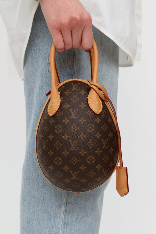 Louis Vuitton 2019 Brown 
Black Monogram Egg Bag