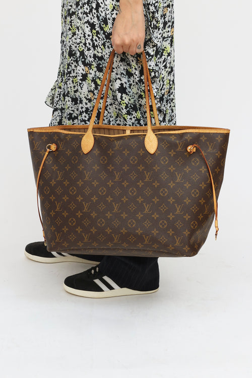 Louis Vuitton Brown Monogram Neverfull GM Tote Bag