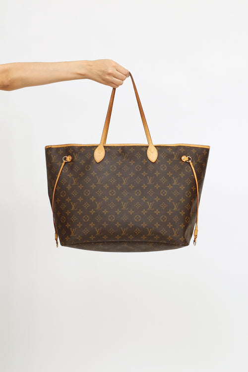 Louis Vuitton Brown Monogram Neverfull GM Tote Bag