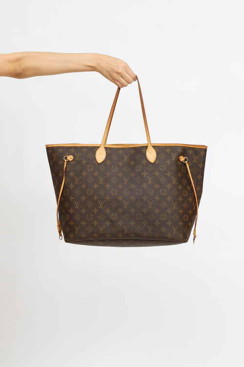 Louis Vuitton Brown Monogram Neverfull GM Tote Bag