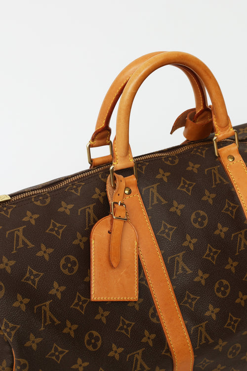 Louis Vuitton 1997 Brown Monogram Keepall Bandouliere 50 Bag