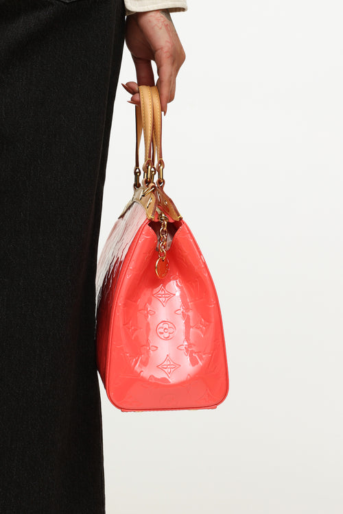 Louis Vuitton Rose Litchi Vernis Brea Bag