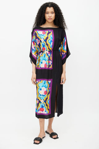 La DoubleJ Black Printed Getaway Dress