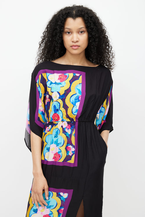 La DoubleJ Black Printed Getaway Dress