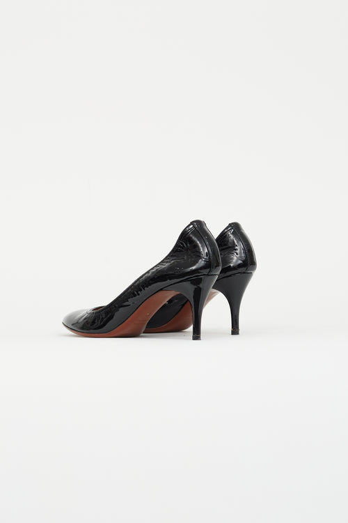 Lanvin Black Patent Leather Low Heel