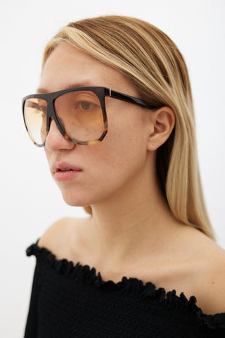 Loewe Black 
Brown Pattern Filipa Sunglasses