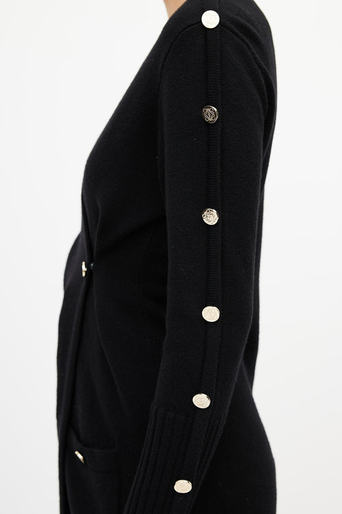 Loewe Black 
Gold Button Cardigan