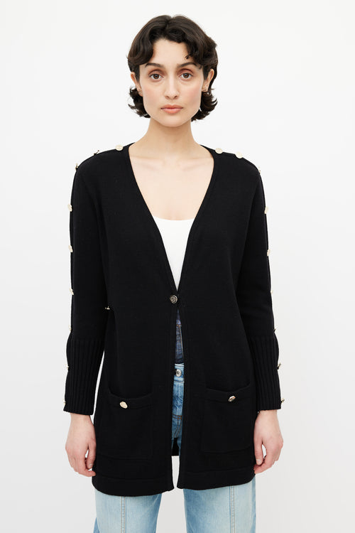 Loewe Black 
Gold Button Cardigan