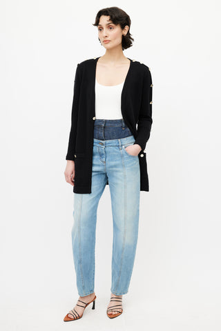 Loewe Blue Two Tone Layered Jeans