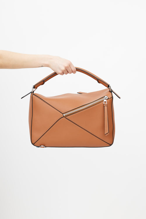 Loewe Brown Large Puzzle Bag