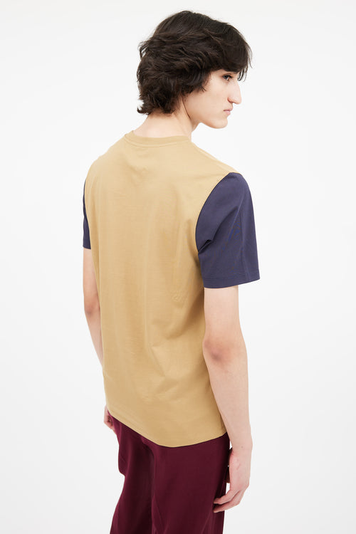 Loewe Brown 
Navy Embroidered Logo T-Shirt