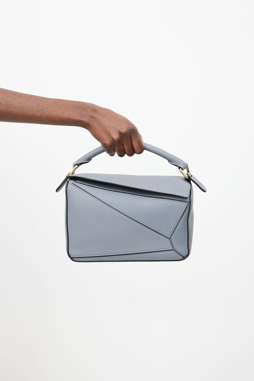 Loewe Grey Small Puzzle Bag