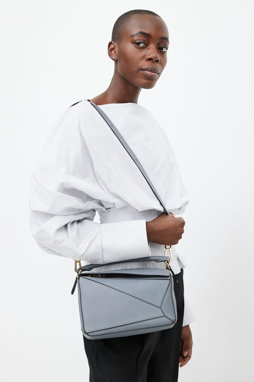 Loewe Grey Small Puzzle Bag