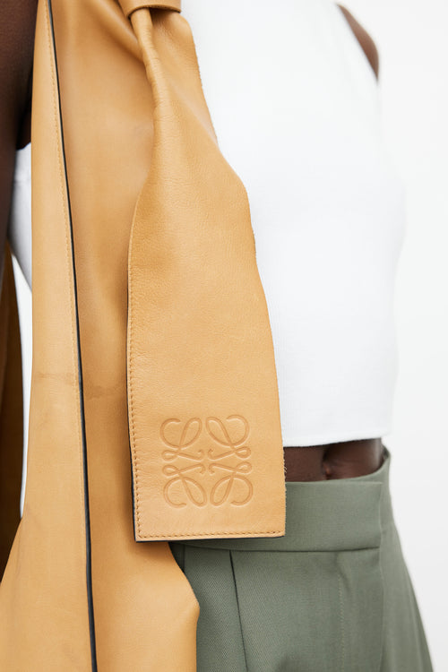 Loewe Spring 2019 Brown Leather Oversized Bow Shoulder Bag