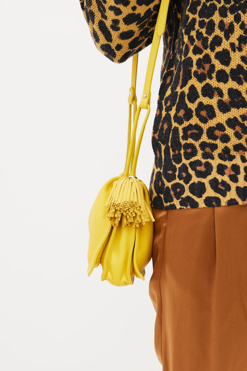 Loewe Yellow Mini Flamenco Tassel Shoulder Bag