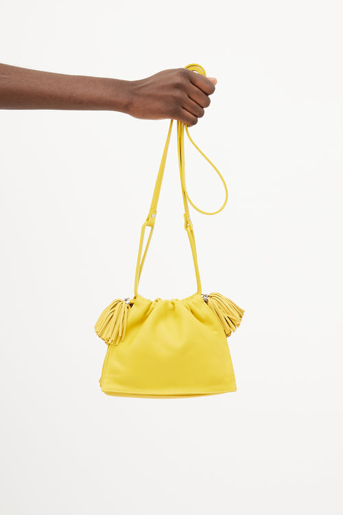 Loewe Yellow Mini Flamenco Tassel Shoulder Bag