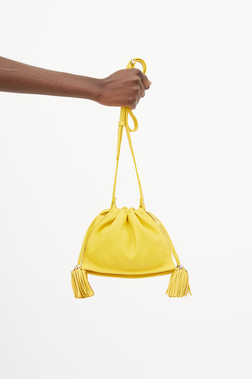 Loewe Yellow Mini Flamenco Tassel Shoulder Bag