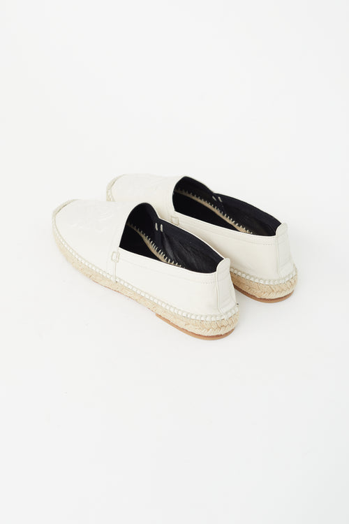 Loewe Cream Anagram Leather Espadrille