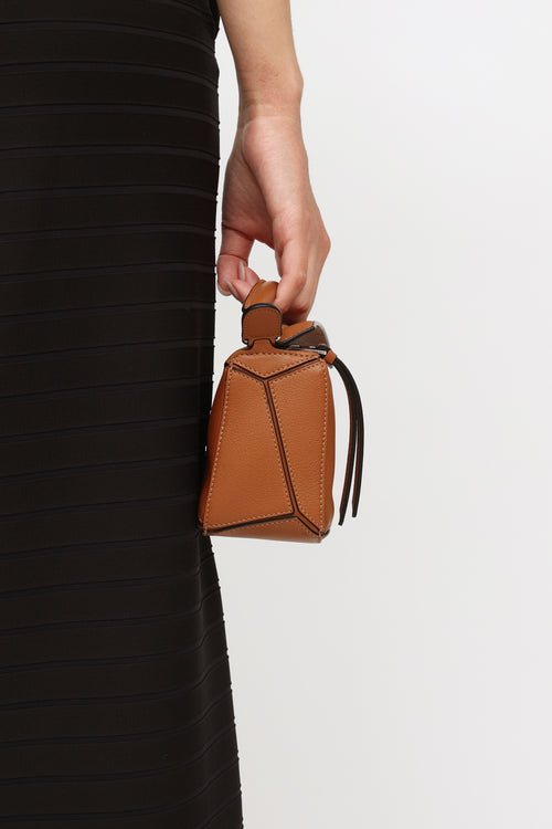 Loewe Brown Mini Puzzle Bag