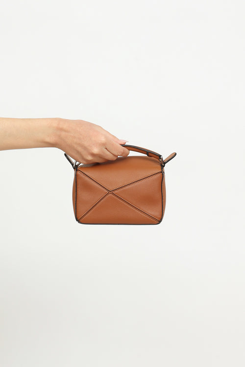 Loewe Brown Mini Puzzle Bag