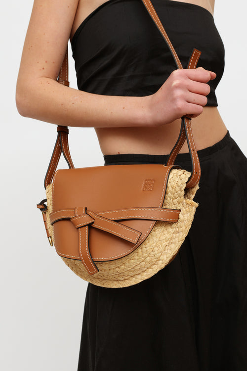 Loewe Raffia Gate Crossbody Bag