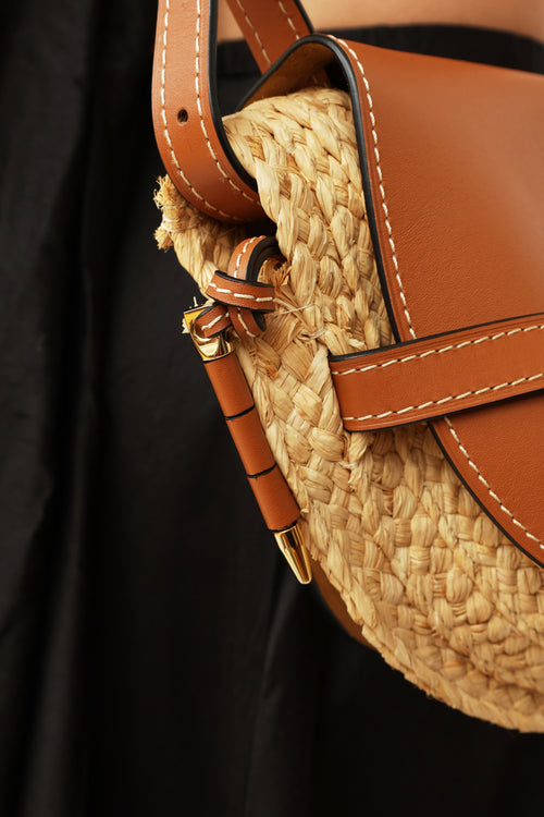 Loewe Raffia Gate Crossbody Bag